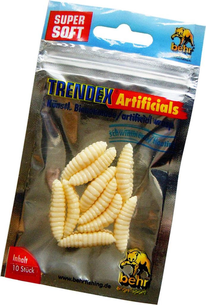 künstl. Bienenmaden Jumbogröße natur Produktbild 