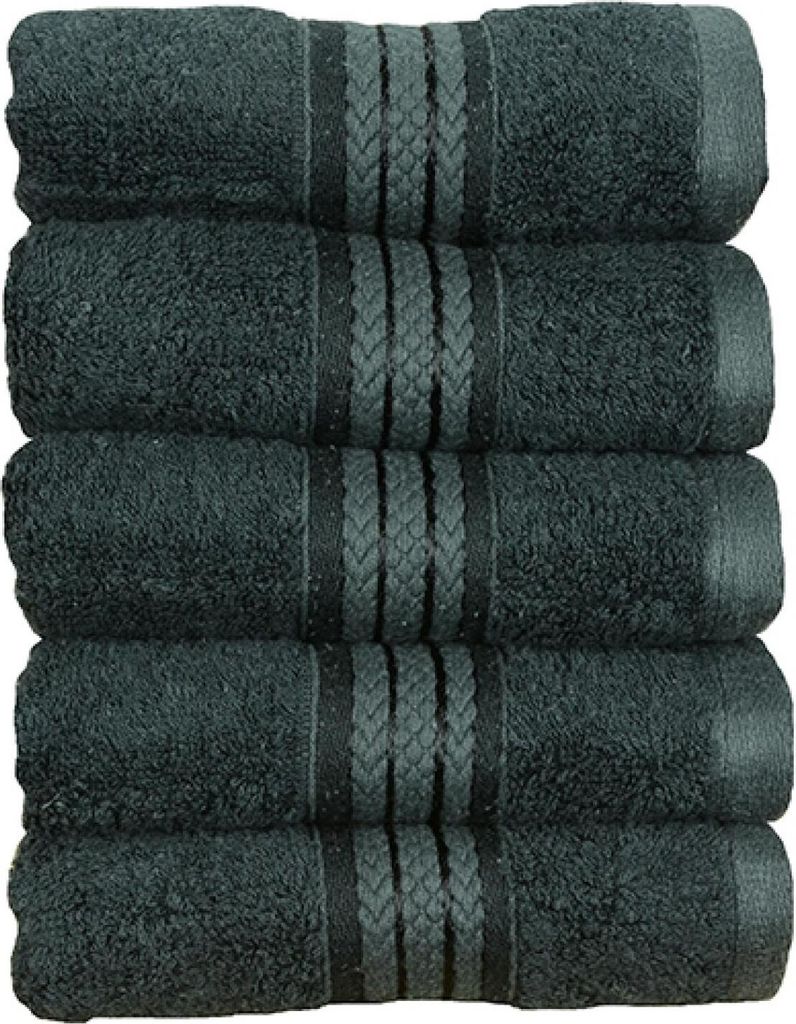 A&R 405.50 | Natural Bamboo Guest Towel - Gästetuch - 40 x 60 cm - Farbe: Black - Größe: 40 x 60 cm