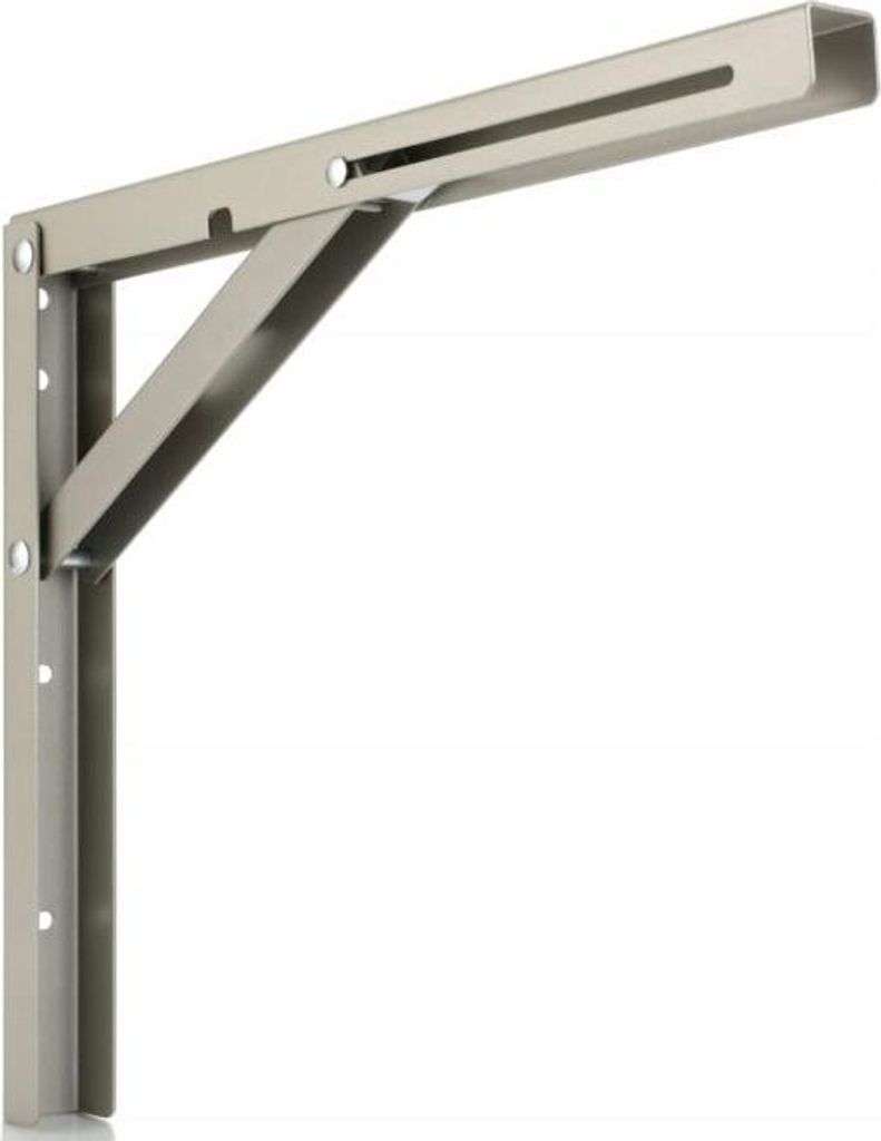 FEINZ | Klappwinkel L400 - Satin - Stabiler Regalträger - Platzsparend und flexibel