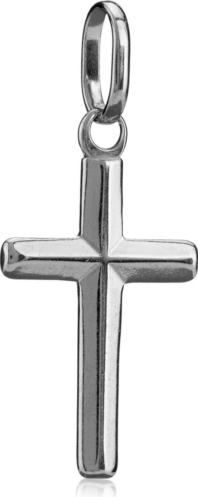 Rhodiniert 925 Sterlingsilber Kreuz Ketten Anhänger Produktbild 