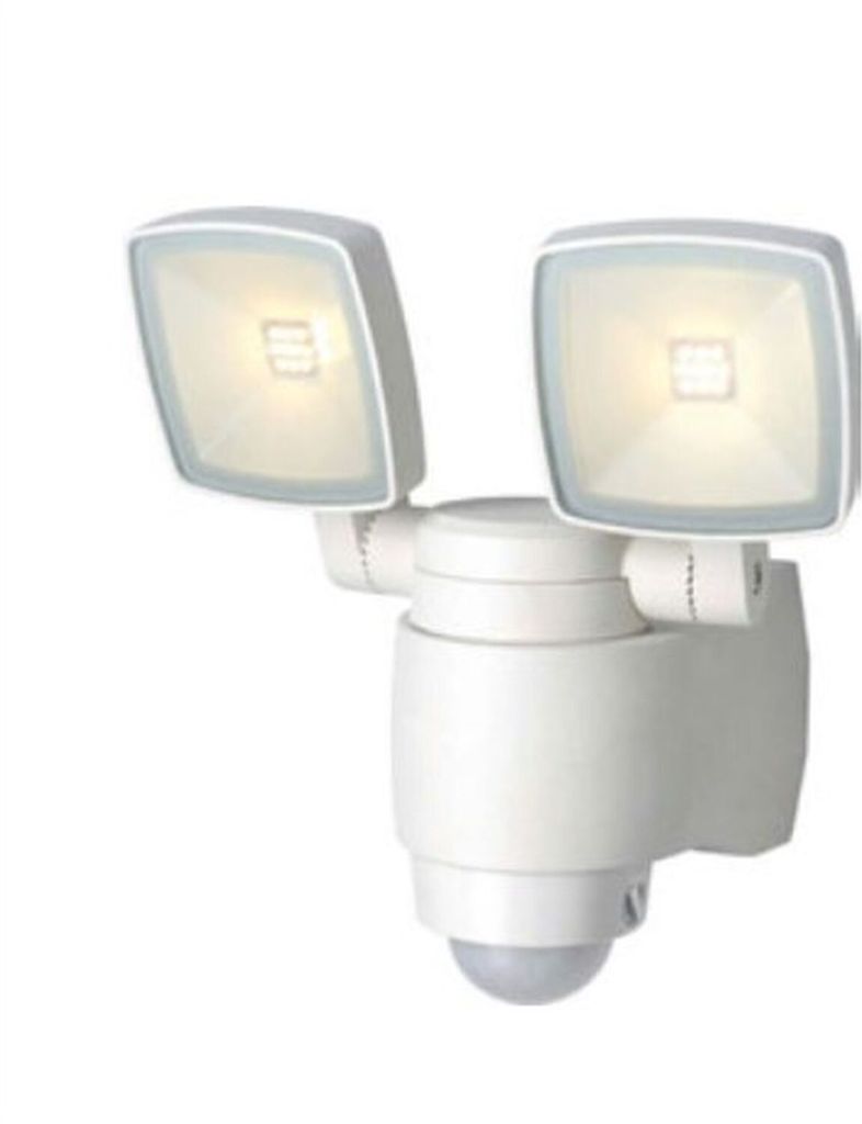 LED Außenleuchte Bewegungsmelder Weiß IP44 wetterfest AMINA Fassadenstrahler Wandlampe Haus Eingang