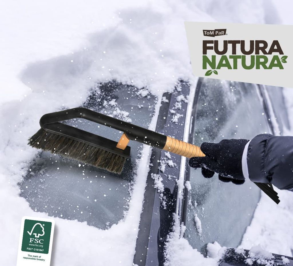 autogadget® 2 in 1 - Schneebesen mit Eiskratzer - für Winter & Schnee - PKW  KFZ & Auto - Teleskop mit Besen lackschonend