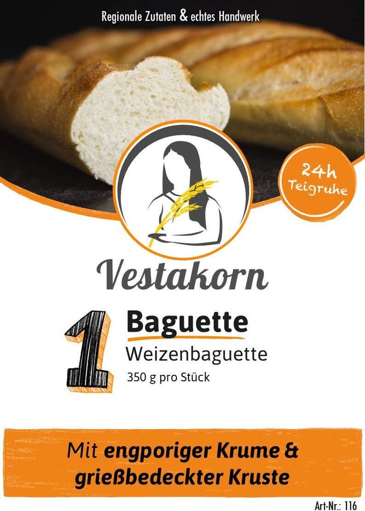 Vestakorn Baguette 350g - frisches Handwerksbrot Produktbild 3