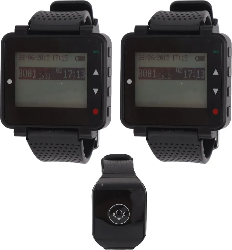 Système d'appel sans fil pour hôpital et hôtel : 2 montres et 1 pager