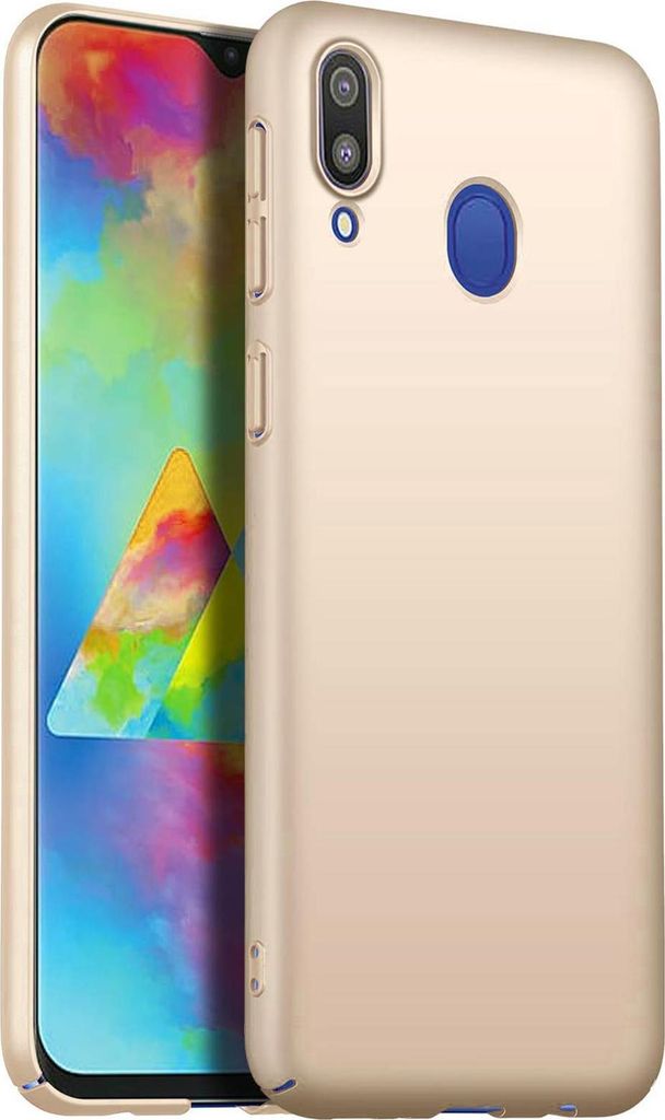 Handy Hard Case für Samsung Galaxy M20 Hülle Slim Cover Matt Schutzhülle, Gold