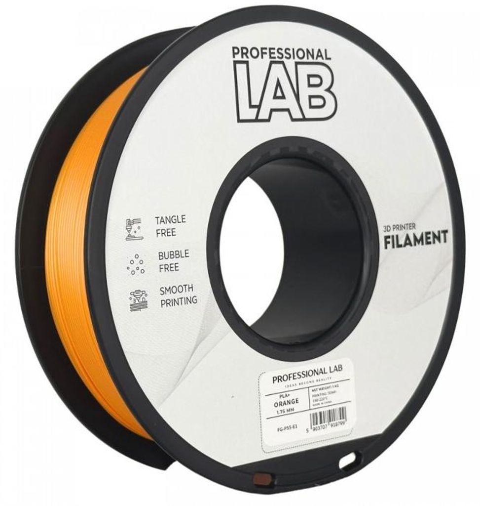 PLA+-Filament Orange Prof. Lab. 1,75 mm 1000 g 3D-Drucker Produktbild 