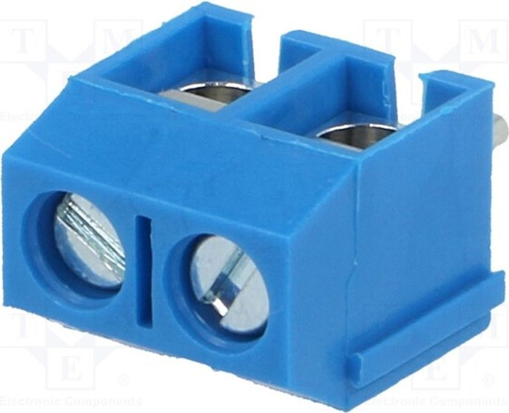 5x Klemmleiste für mit 90°-Winkel 5mm Wege: 2 16A EBBA-02-C-SS-BU Klemmleisten für