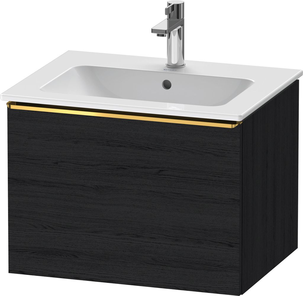 Duravit D-Neo Waschtischunterbau wandhängend, 610x440x462mm, 1 Auszug, mit Griff Gold poliert, DE4261034160000