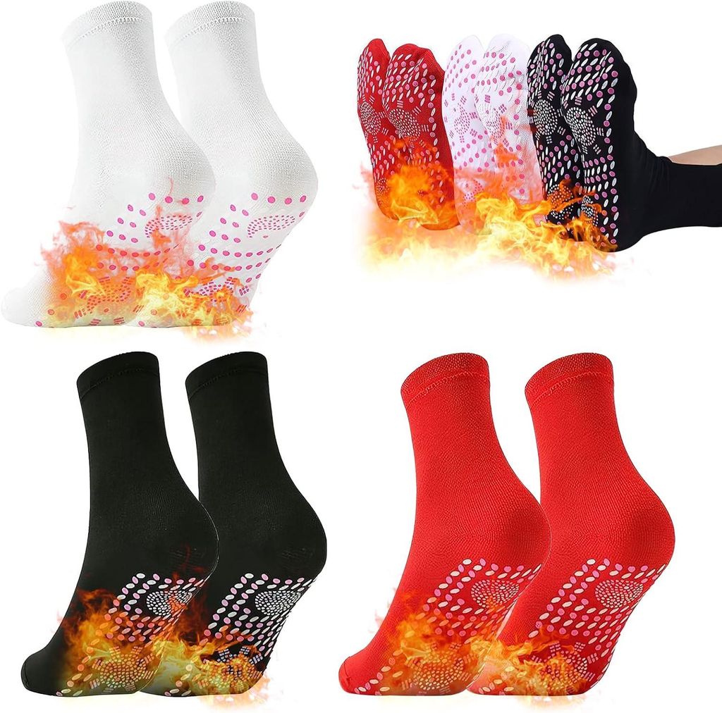 Paar Freizeitschuhe, Chaussettes Chauffantes, Chaussettes Chaudes d'Hiver, Chauffantes für Damen und Herren in Randonnée Skipêche Jogging de Cam...