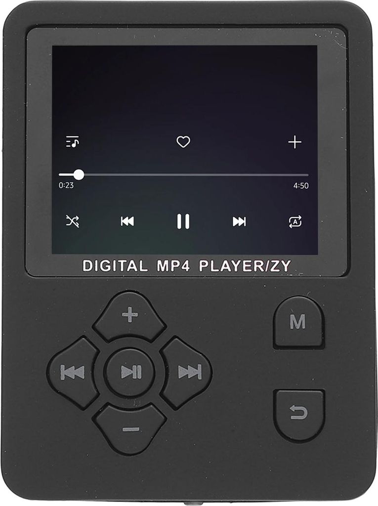 MP3 Player mit Bluetooth 5.0 HiFi Portable MP3 Music Player mit Radio Voice Recorder E Book für Sport Running Schwarz