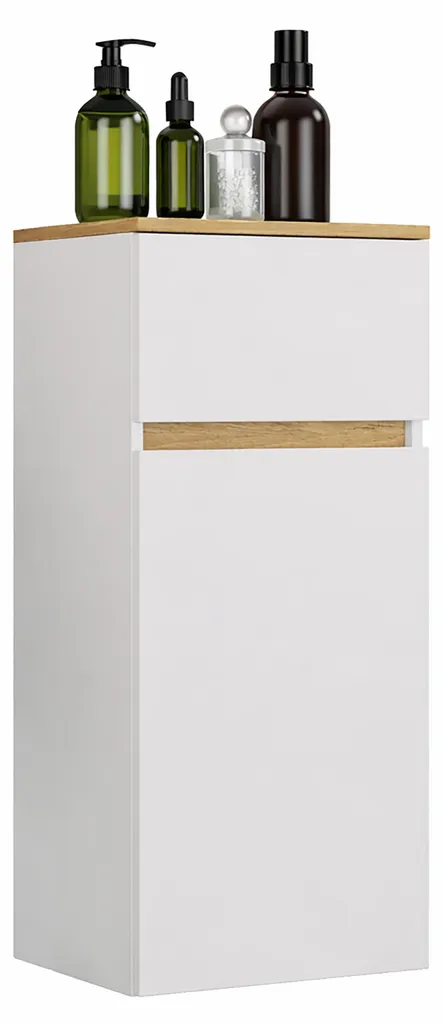 Meuble colonne compact VCM avec étagères réglables en hauteur