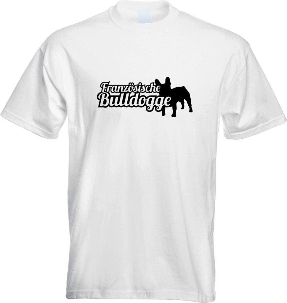 Kiwistar - T-Shirt - Weiss - Französische Bulldogge Motiv Bedruckt Funshirt Design Print - mit Motiv Bedruckt - Funshirt Design - Sport - Freizeit...
