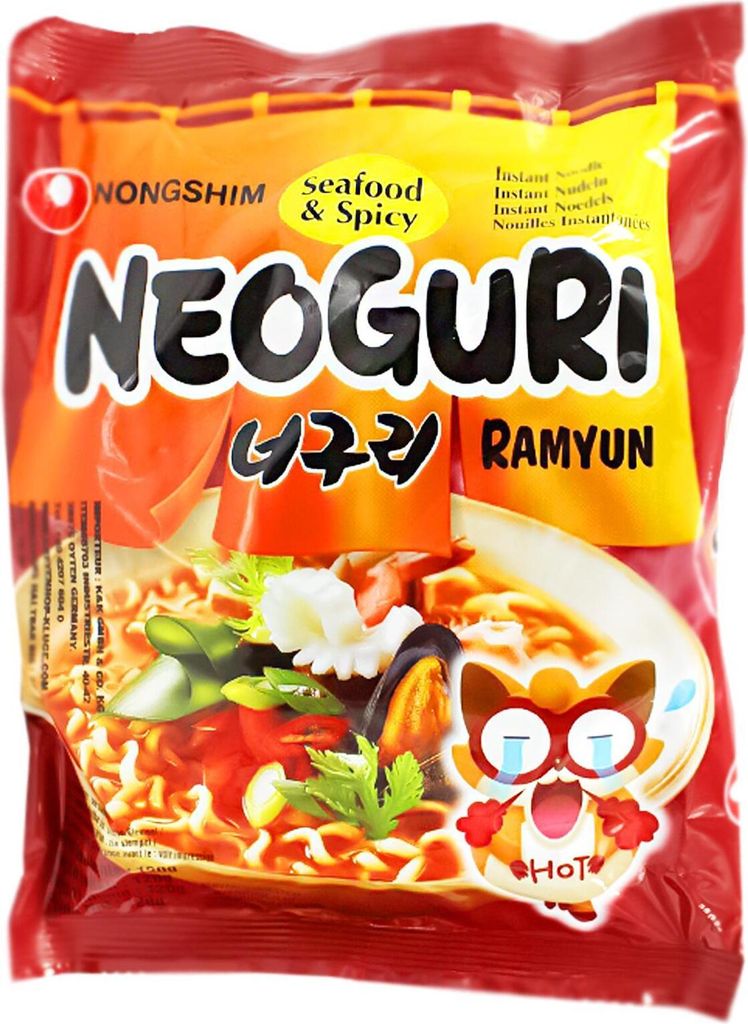 Nongshim Instantnudeln Neoguri Ramyun Seafood Spicy 120g Produktbild 