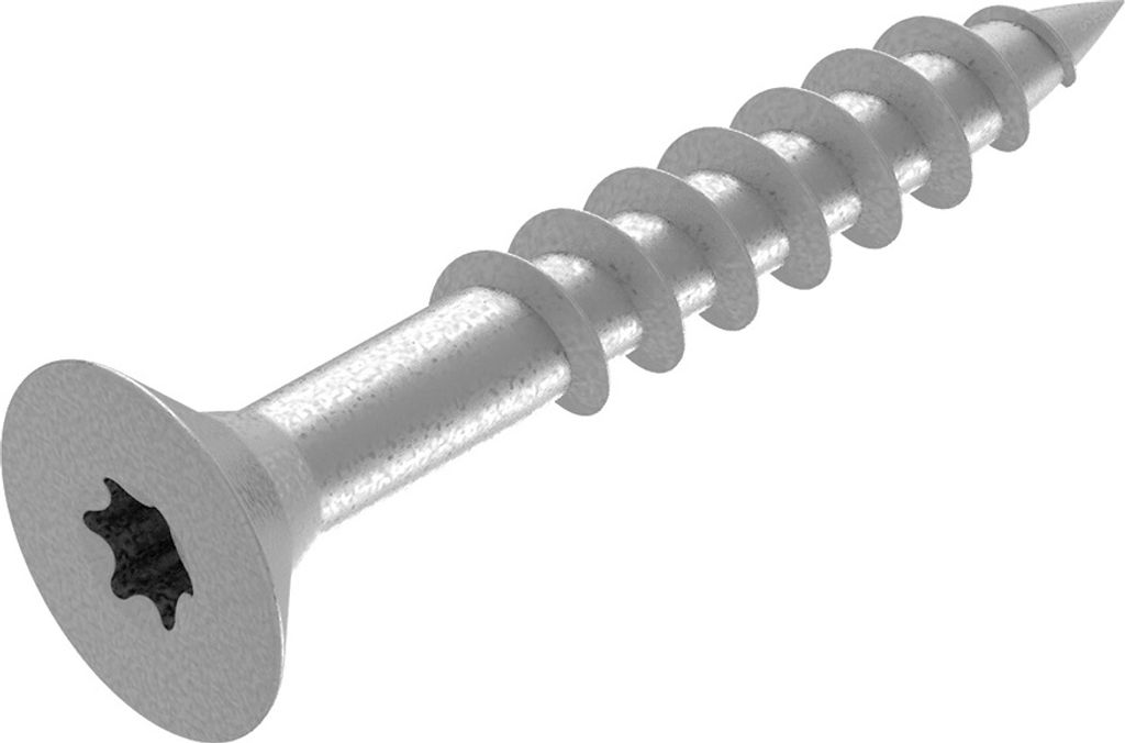 SECCARO Spanplattenschraube 6 x 40 mm, Edelstahl V2A VA A2, Holzschraube mit Teilgewinde, TX / Innensechsrund, 200 Stück