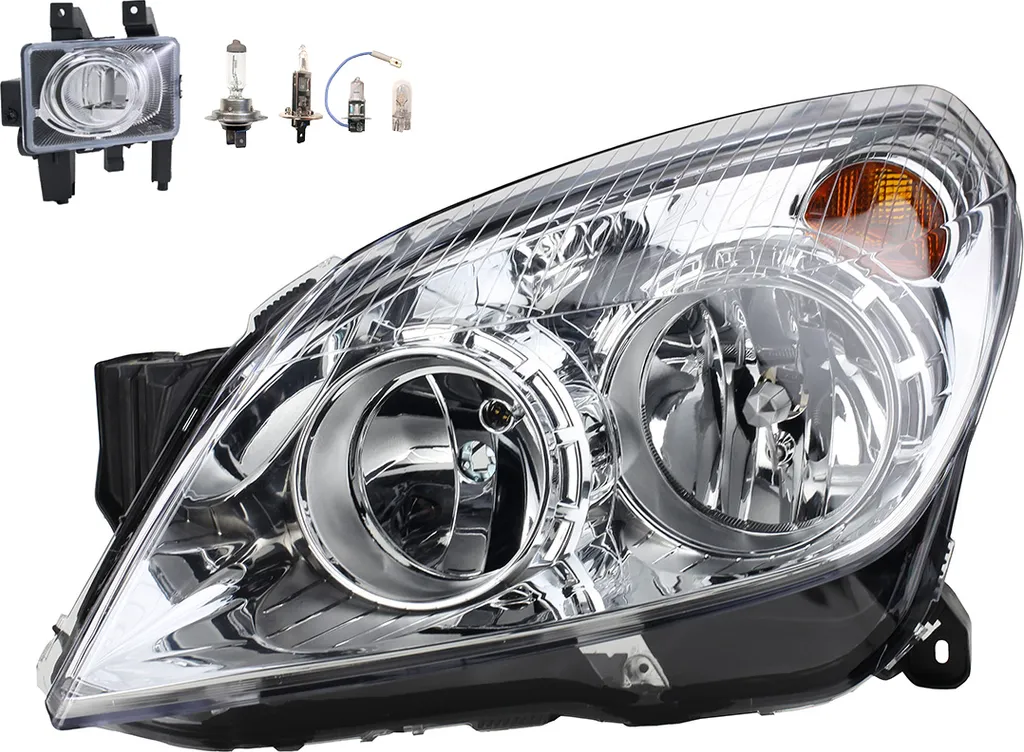 Proiettori Anteriori Chrome Johns Opel Astra H H7+H1 - Look Rinnovato