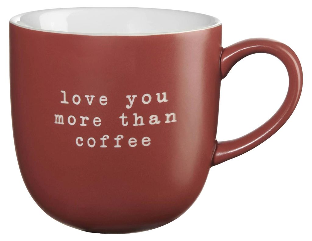 ASA hey! Henkelbecher love you more than coffee 0,35l Produktbild 