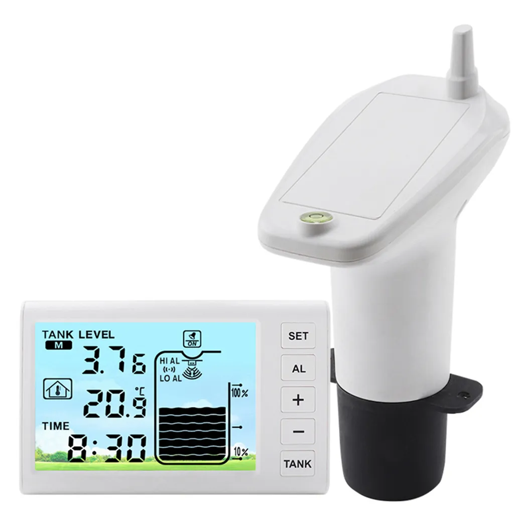 Jauge ultrason sans fil multi-affichage avec thermomètre et alarme cuve