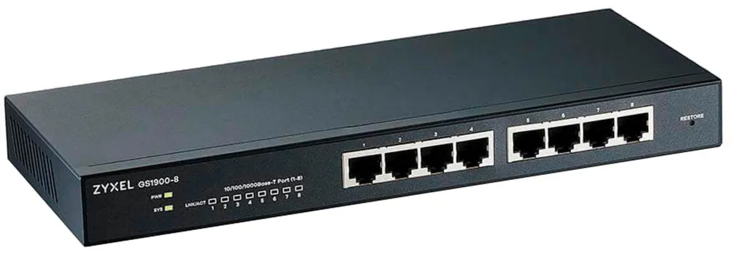 Switch PoE 48 Ports Gigabit Ethernet Zyxel GS1900-48HP V2 Rackable L2