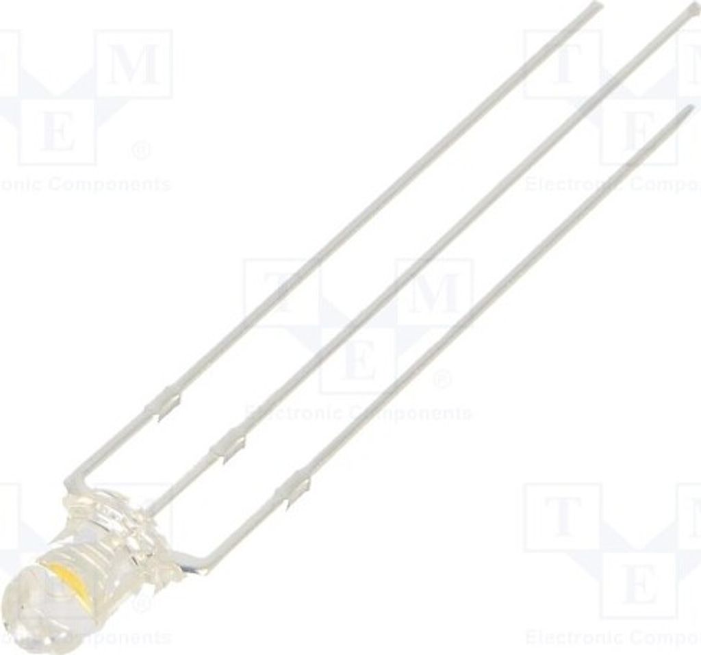 1x LED 3000÷4200mcd 3mm rot/warmweiß zweifarbig 30° Anode OSRMPA3131A LED Dioden