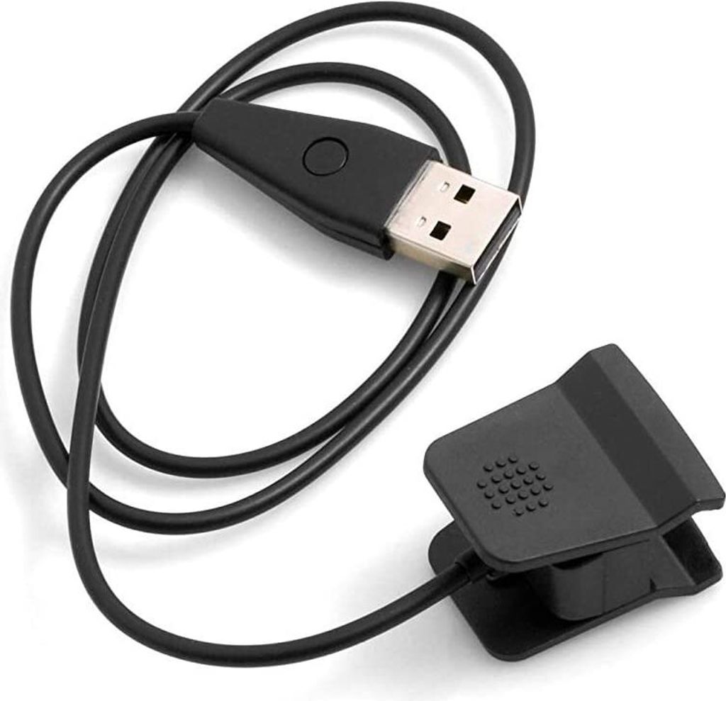 System-S USB Ladekabel für Fitbit Alta HR V2 65763028, schwarz, 53 cm