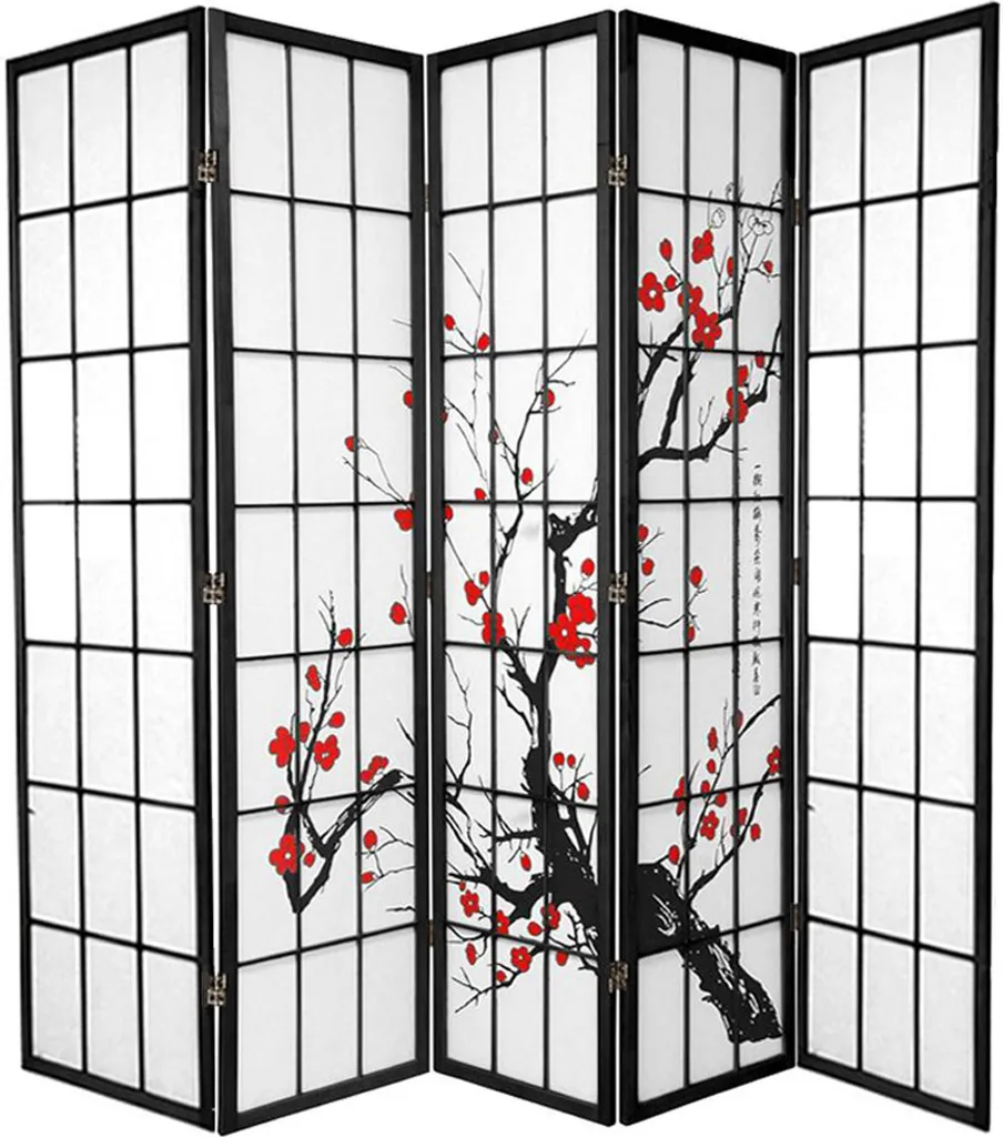 Paravent Japonais de 2,25m pour Créer un Coin Bureau ou Chambre Zen