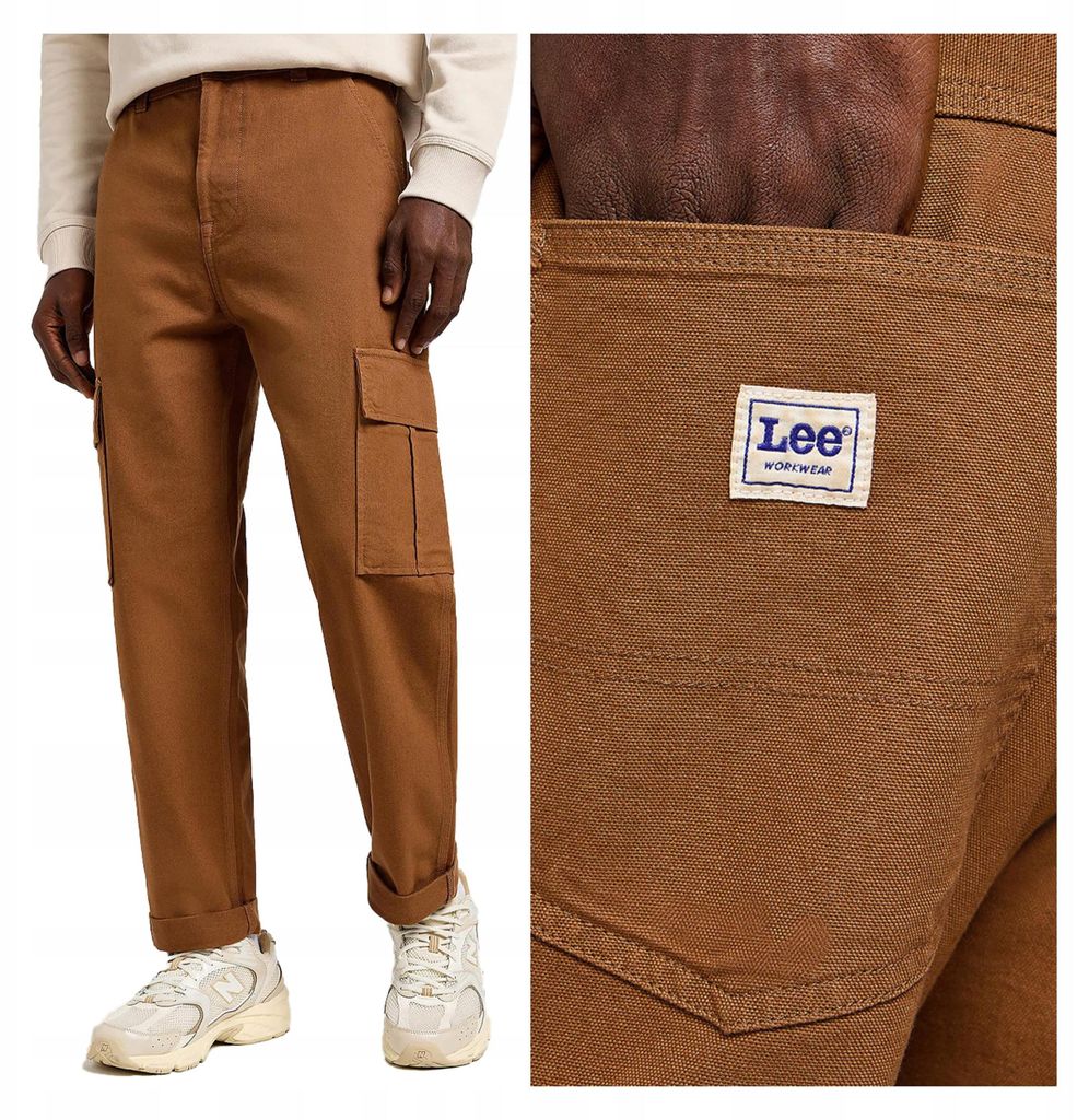 Lee | Herren Cargohose Cargo Baumwolle Straight Fit Cargo Hose robust Outdoor Utility W33 L34
