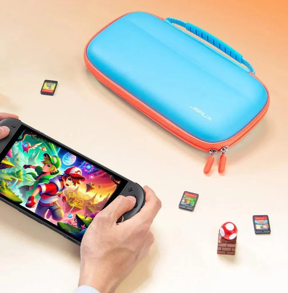 Pochette de protection fine JSAUX bleue pour console Switch 2 slim - 2
