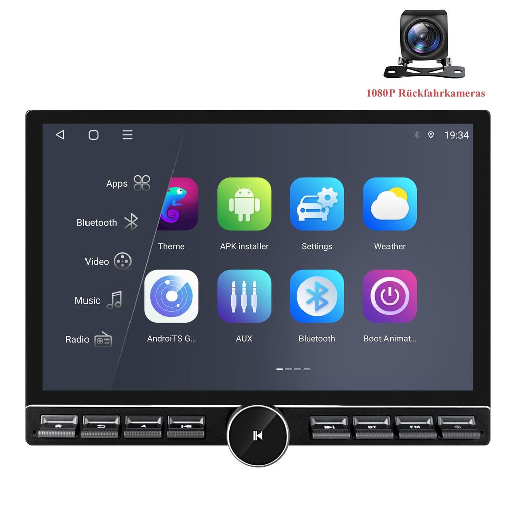 13,1-palcové autorádio s CarPlay a kamerou, určené pre VW Obrázok produktu 