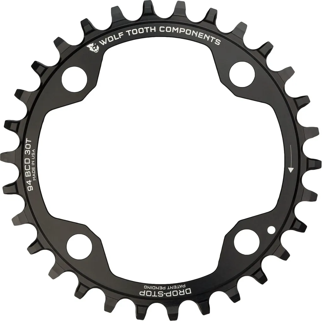Wolf Tooth SRAM Kettenblatt 94 BCD 4 Branches 30T Drop-Stop A Noir