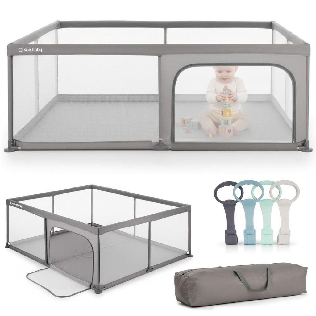 Parc pour bébé Parc bébé 150x200 cm GRIFFE Pliable Sûr et Image du produit 