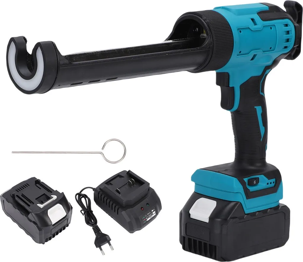 Pistolet à colle sans fil 300 ml avec 6 vitesses et éclairage LED intégré