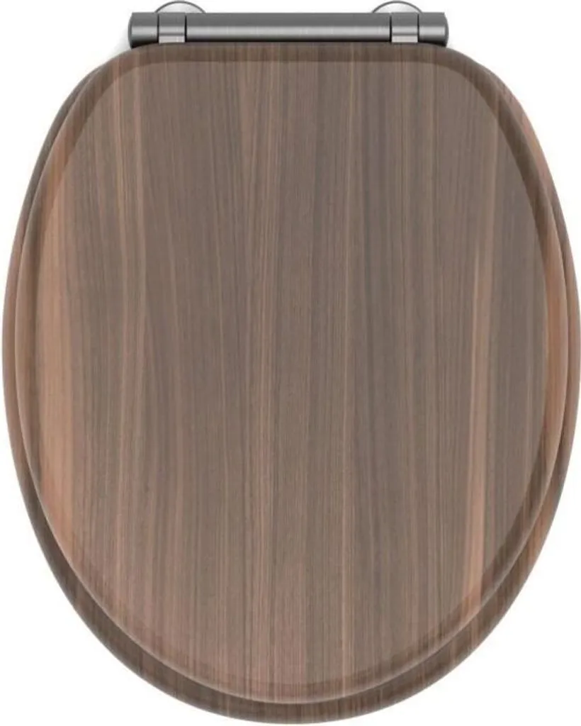 Copriwater Vintage Gelco Walnut: Noce Classico e Cerniere Grafite Dark