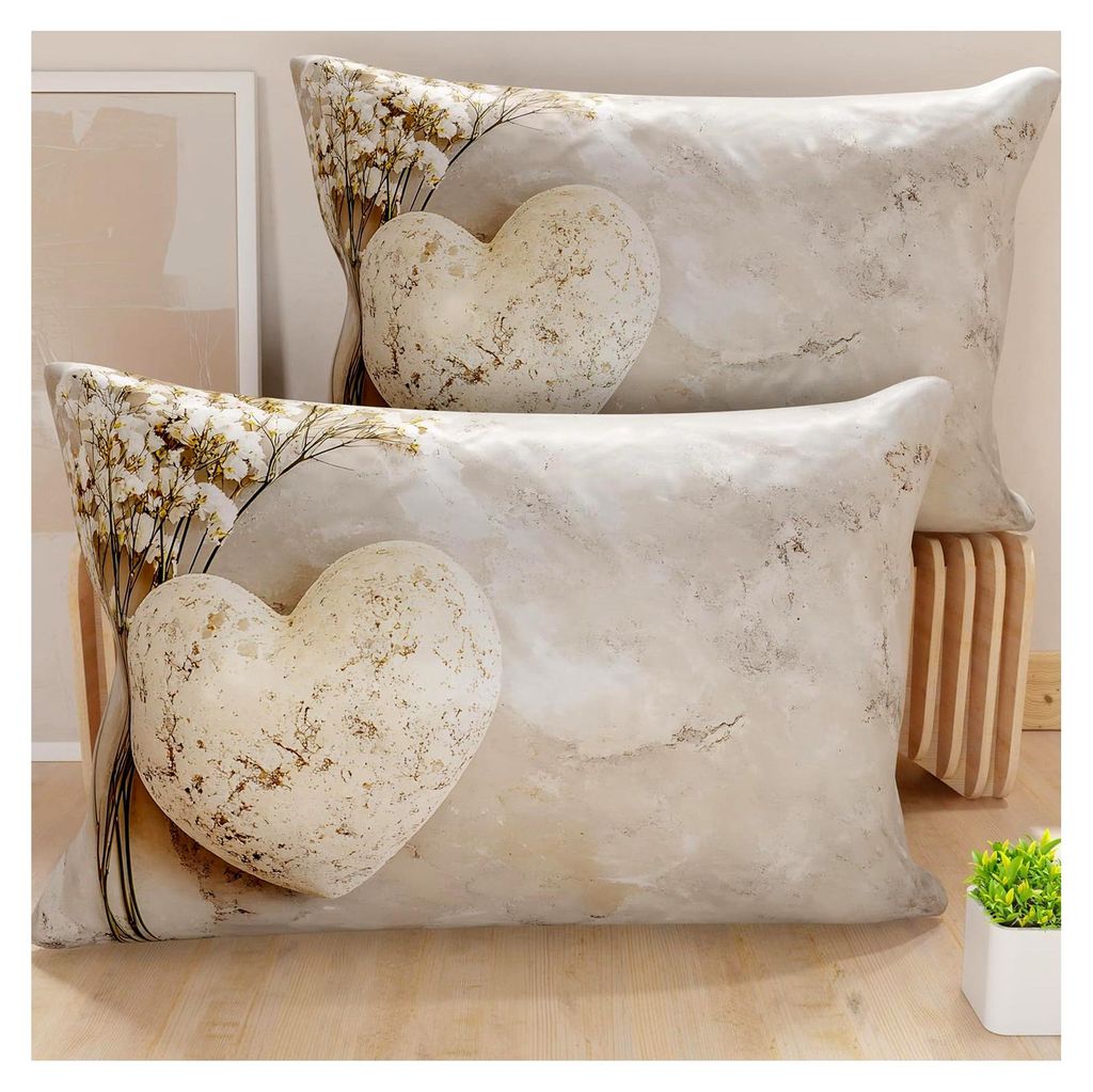 Set mit 2 Kissenbezügen 40 x 145 cm aus Mikrofaser, Dekokissen für Schlafzimmer, Sofa, Wohnzimmer, 100% Italy