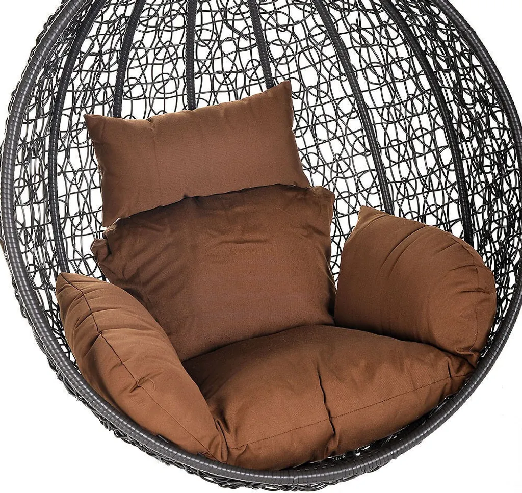 Panier chaise suspendue CIELO en poly rotin résistant aux intempéries