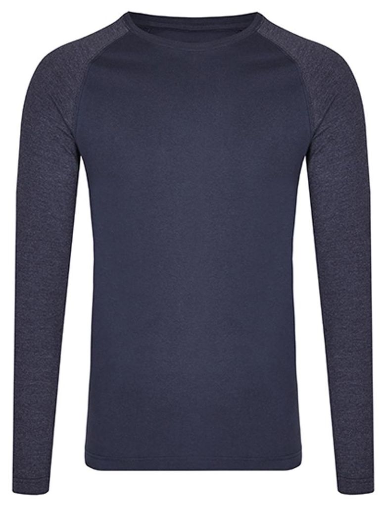 Miners Mate - "My Mate" T-Shirt für Herren/Damen Uni, meliert, Langärmlig LT6269 (L) (Marine/Marineblau Meliert)