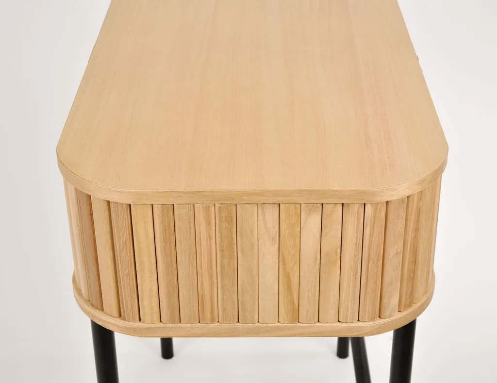 Console d'entrée 80cm Beige et Noir table d'appoint design moderne - 5