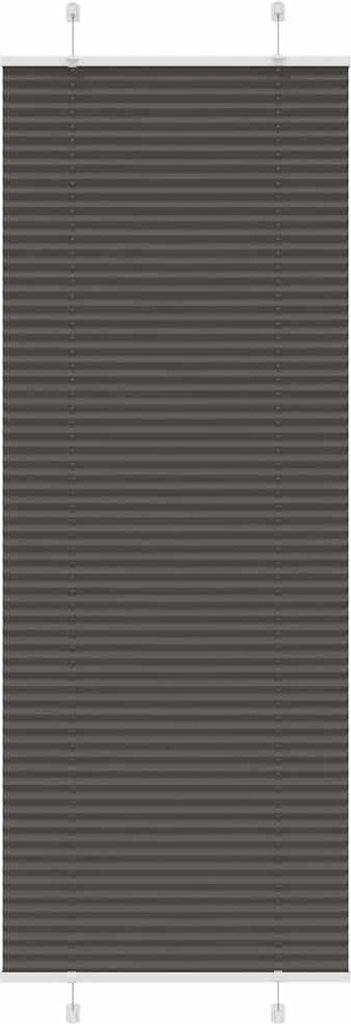 Maison Exclusive - Plissee Schwarz 75x200 cm Stoffbreite 74,4 cm Polyester