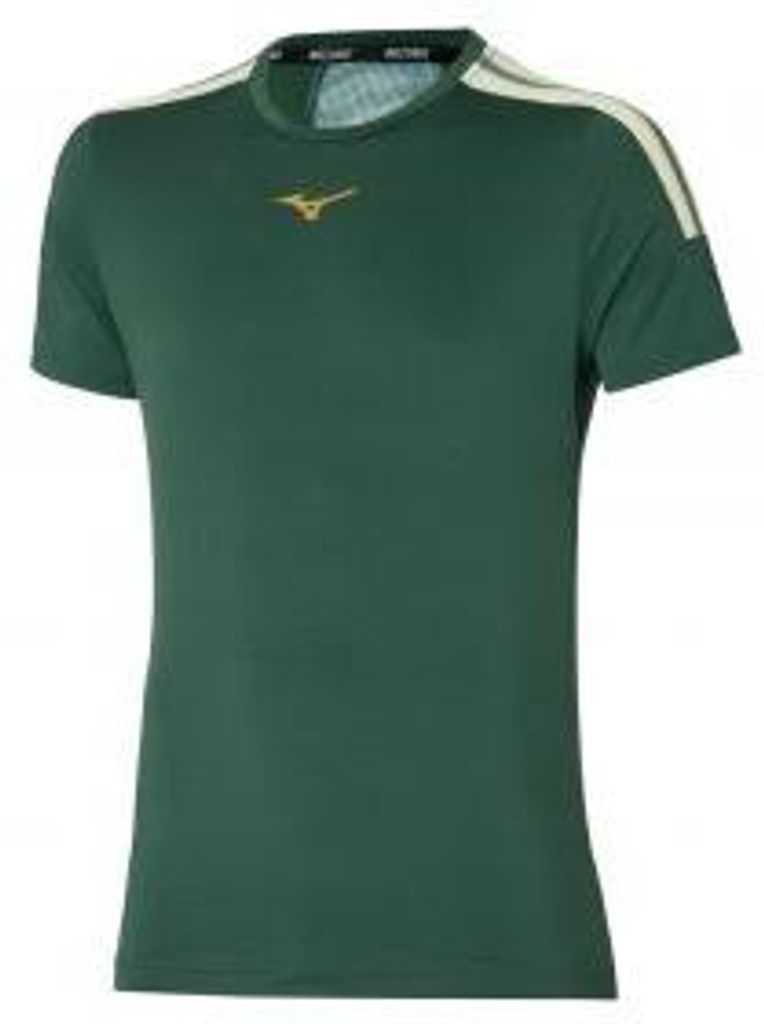 Mizuno Shadow Tee pineneedle 62GAA00237 M; Grünes Hemd