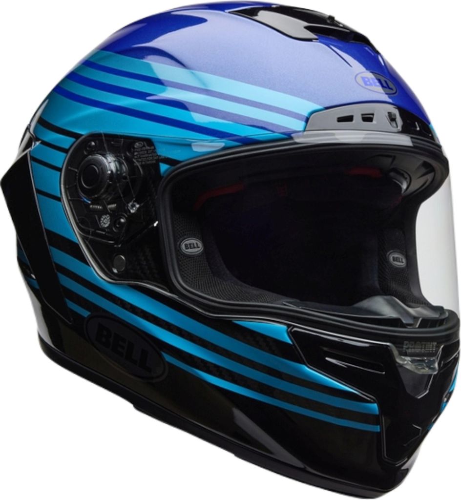 Bell Race Star DLX RSD Dash Carbon Helm, dunkelblau/hellblau/schwarz, L