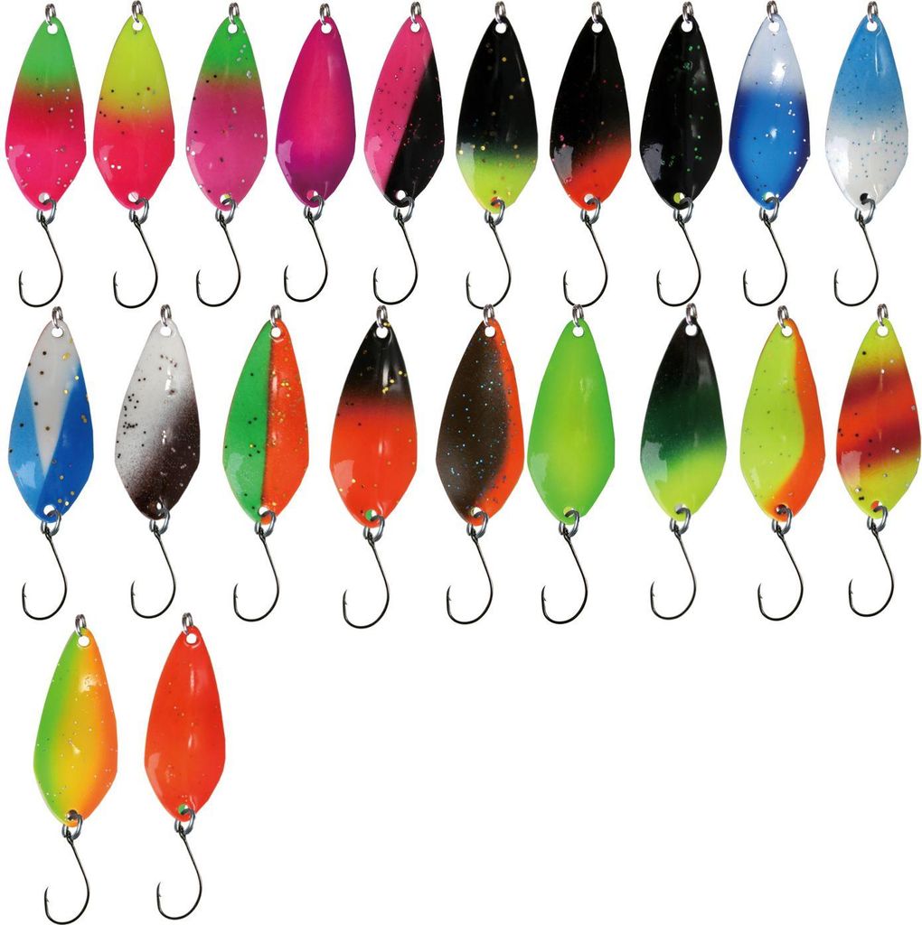 Paladin Trout Spoons Style Mirror 2,7g - Forellenblinker, Farbe:blau-weiß-glitter / schwarz-glitter
