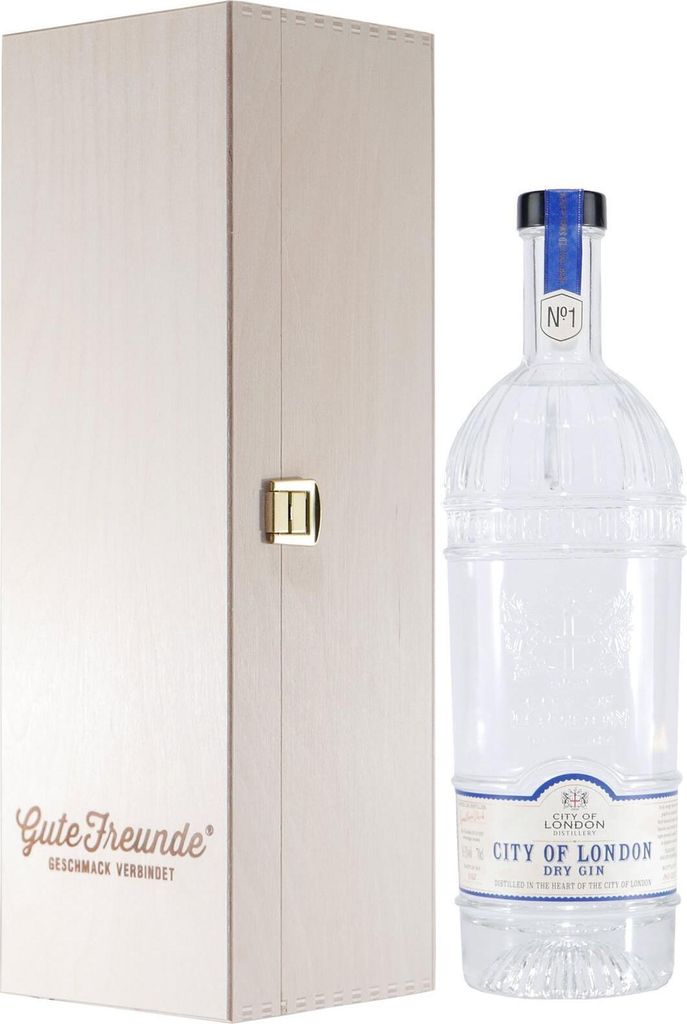 City of London Dry Gin No.1 mit Geschenk-Holzkiste