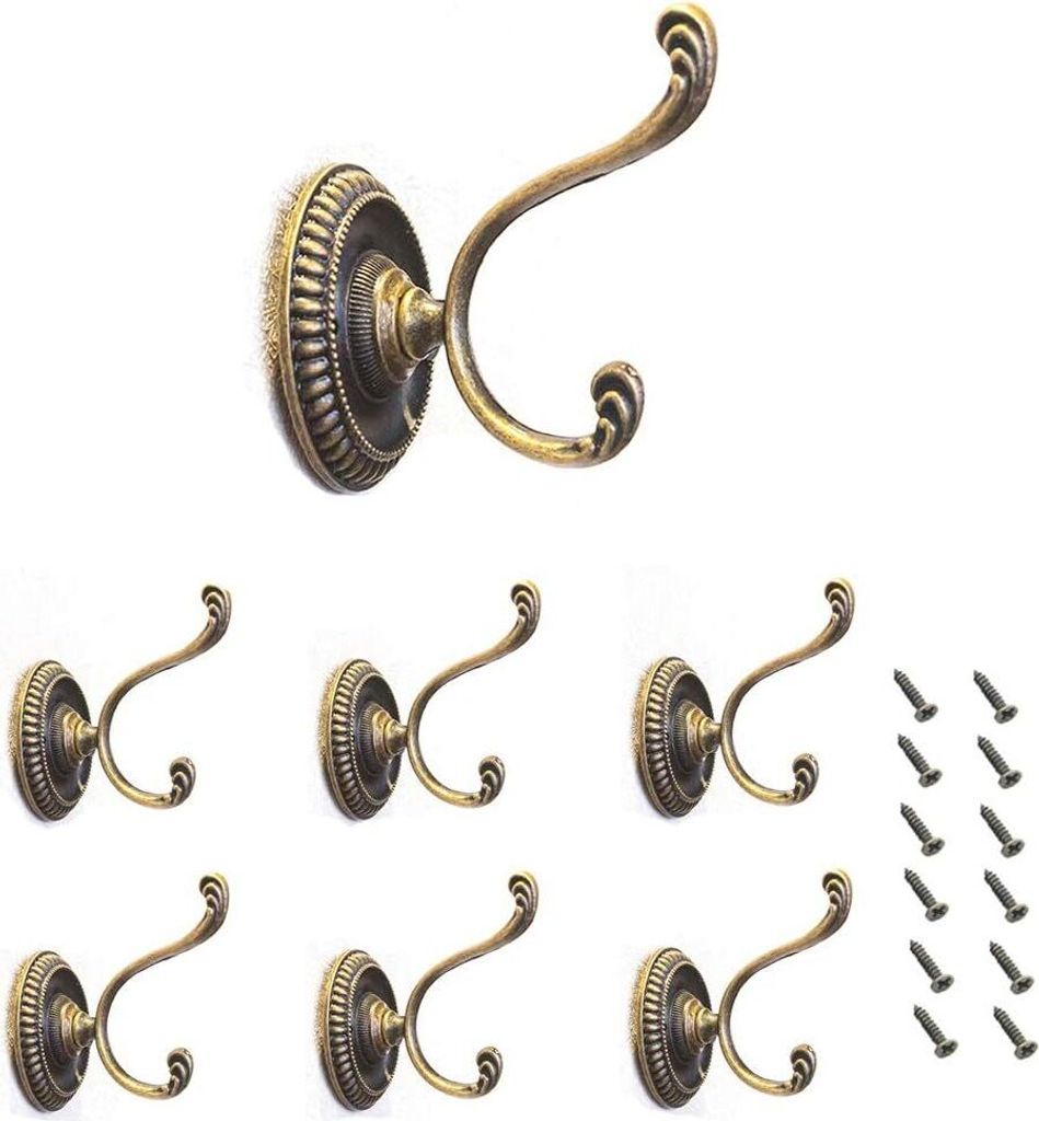 LEZED Bronze Vintage Wand Kleiderhaken Schlafzimmer Mantel Hut Haken Dekorative Coat Hook Metall Türhaken Huthaken Mantelhaken Handtuchhaken Wandh...