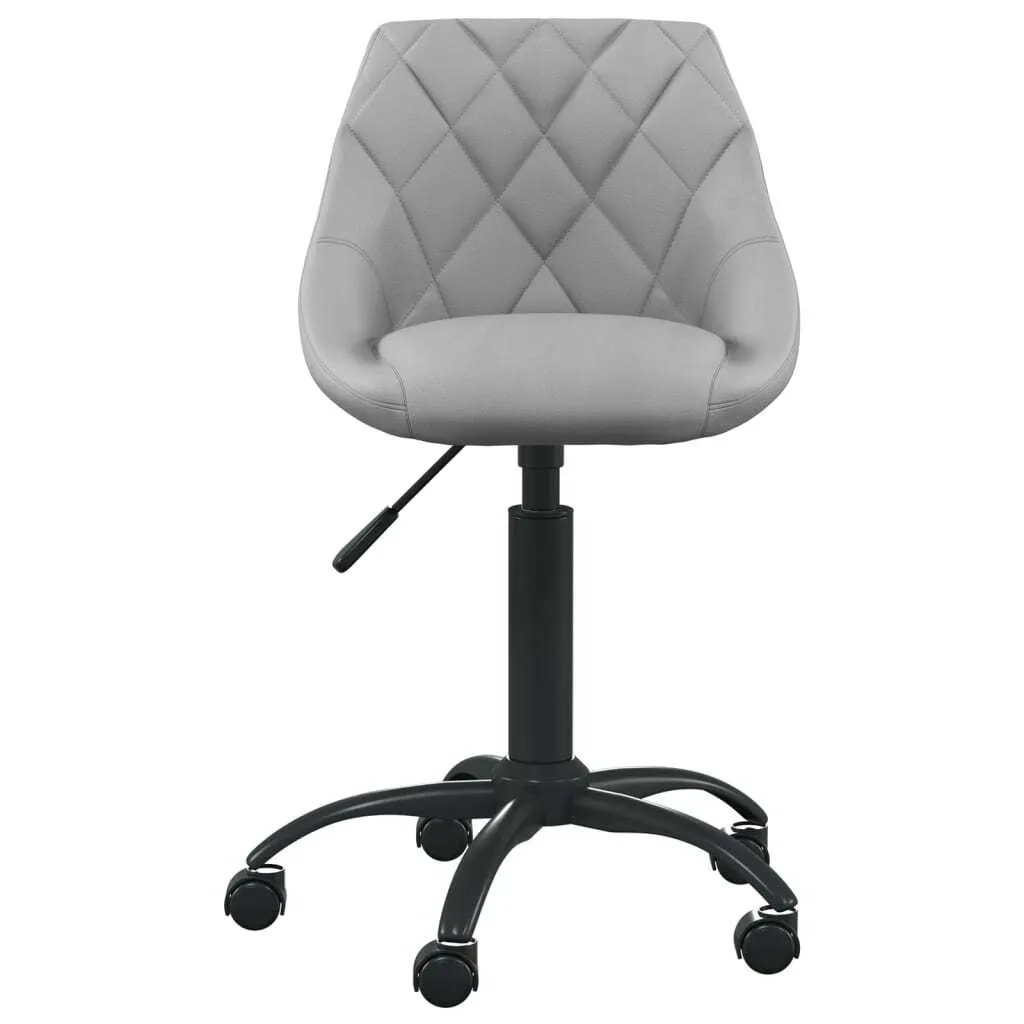 SYFAX™ Sedia da Ufficio Grigio Chiaro in Velluto