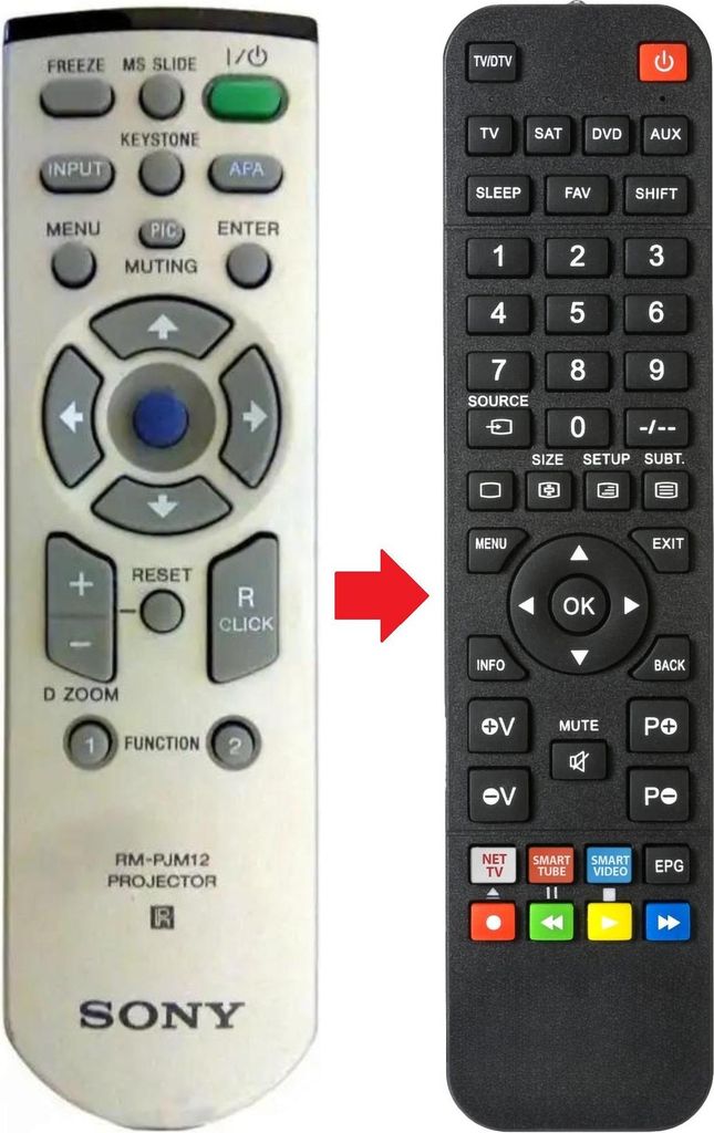 Fernbedienung geeignet für SONY RMPJM12 | VPL-EX1 | VPLEX1