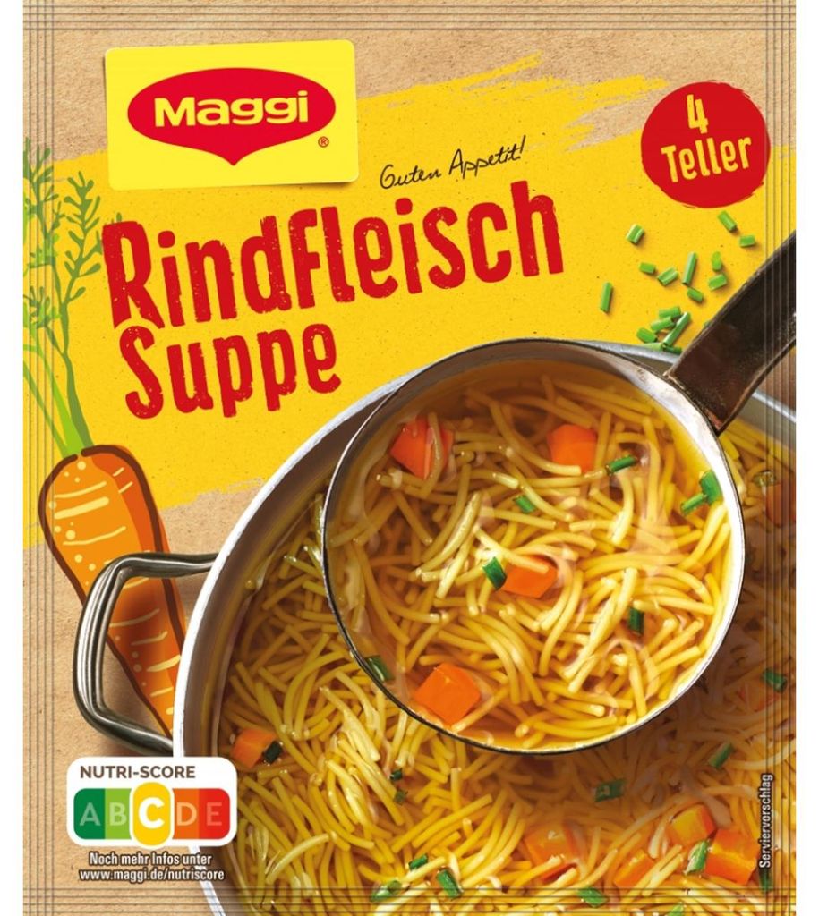 Maggi Bon Appétit Soupe de bœuf avec nouilles et légumes Image du produit 