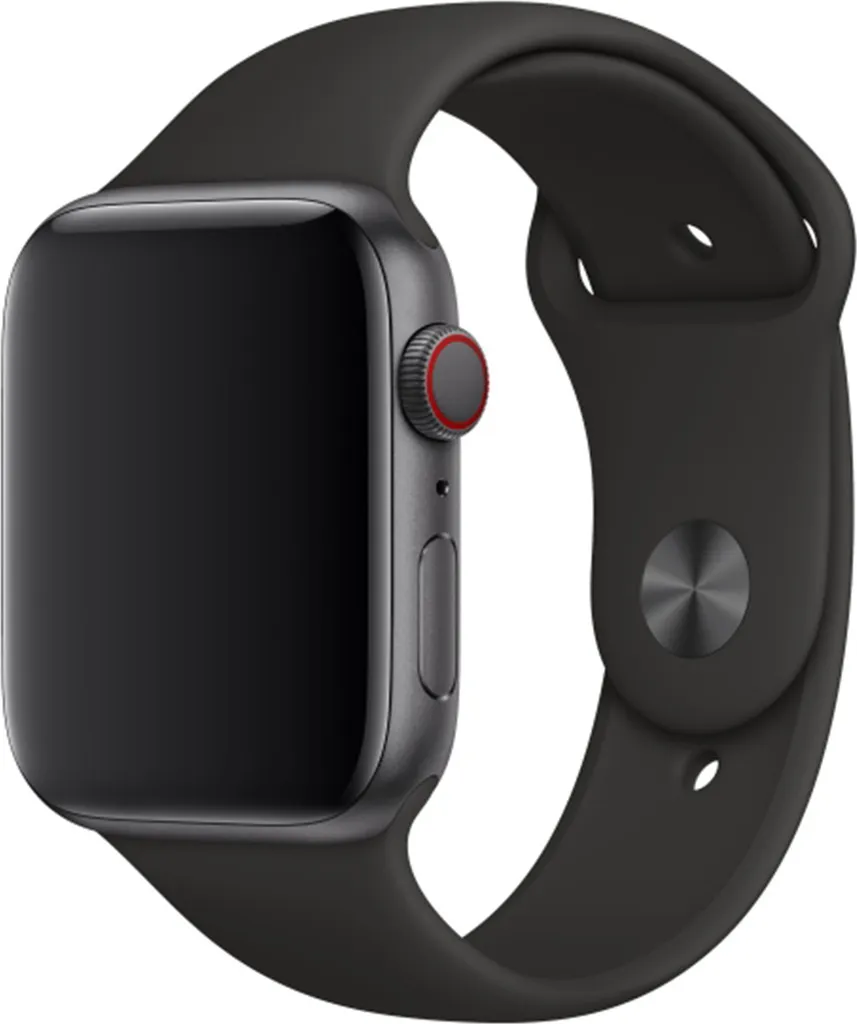 Cinturino Sport Apple 45mm/49mm Nero - Resistenza Estrema per Workout