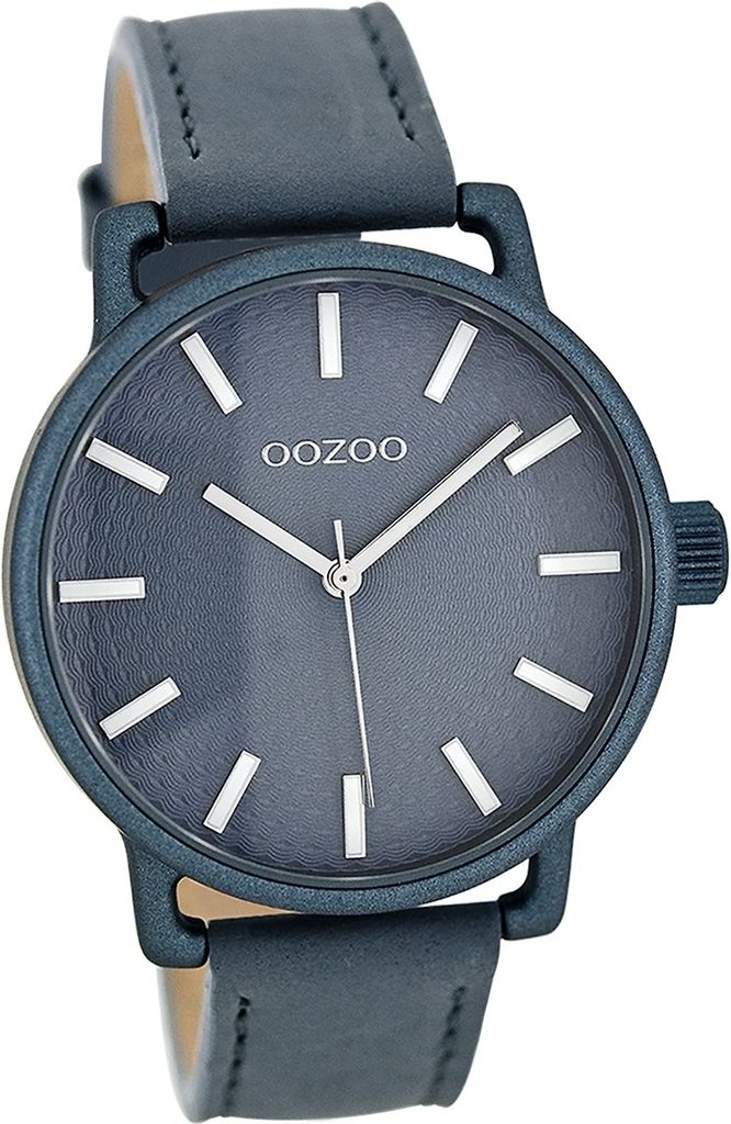 Oozoo Leder Damen Uhr matt Armbanduhr blau Casual Oozoo Timepieces D2UOC8313A
