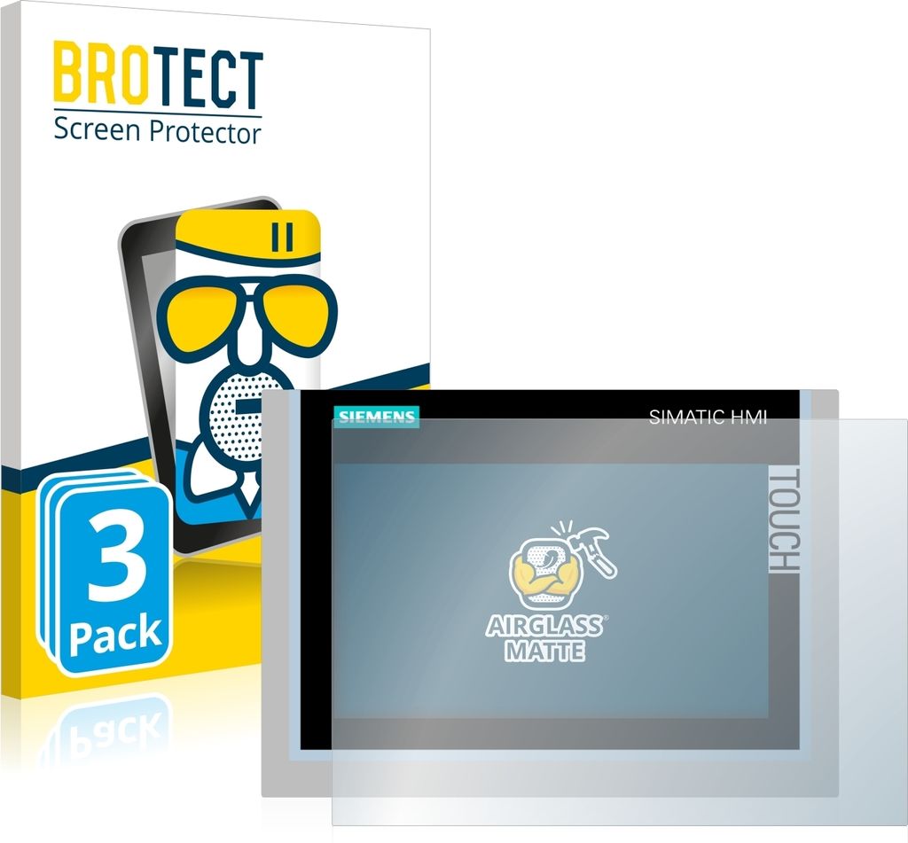 3x BROTECT Entspiegelungs Schutzglas für Siemens Simatic HMI TP700 Comfort Schutzfolie Panzer Folie Glas Display Schutz matt