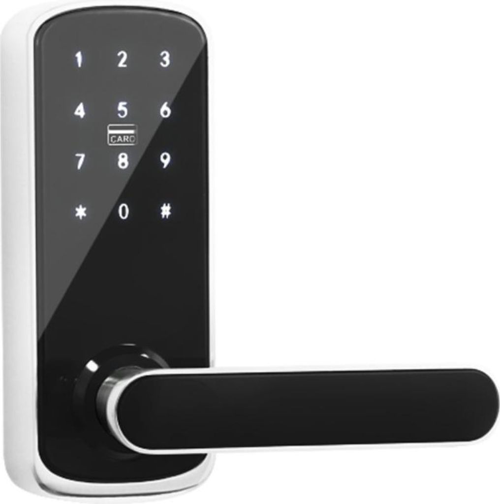 INF Smart Türschloss mit Fingerabdruck, Passwort & Tuya WiFi Zugang Silber