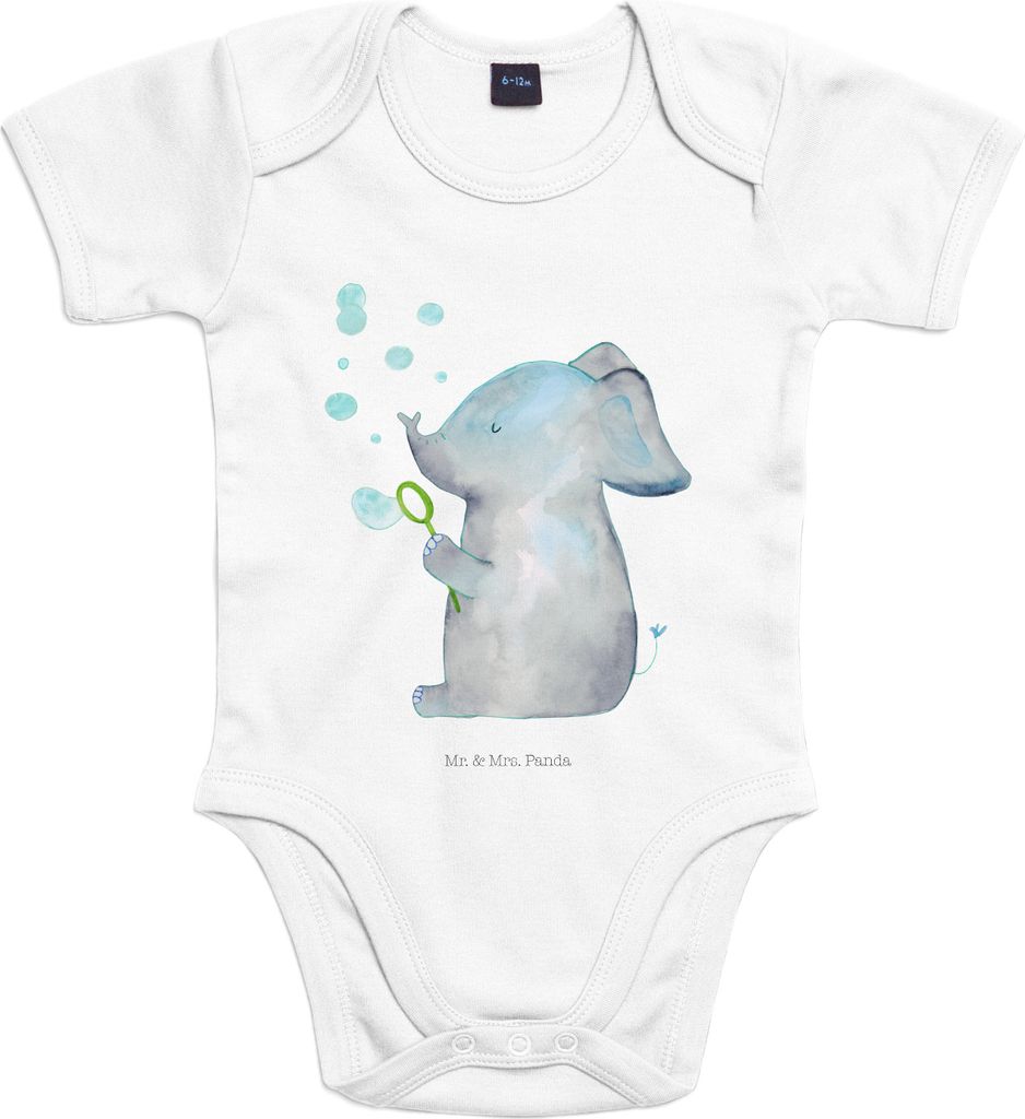 Mr. & Mrs. Panda babykleidung body Elefant Seifenblasen 1. - 3. Monat - Heather Grey - Geschenk, Liebesbeweis, Strampler Baby, Liebe, baumwolle, Ba...